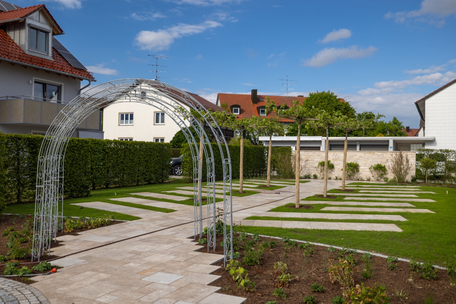 Der neue Open-Air-Traubereich im Bau